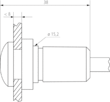 Analogue flush-mounted light sensor