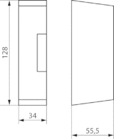 Wall mounting kit 17,5 mm