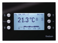 VARIA 826 S BK KNX - Multi-functional display with room thermostat