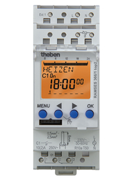 RAMSES 366/1 top2 - Digital clock thermostat with a low profile design for time-dependent monitoring and control of room temperature