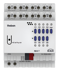 RM 8 T KNX - 8-way switching or 4-way blind actuator FIX1