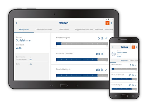 Dimmer DIMAX 544 plus per App programmieren